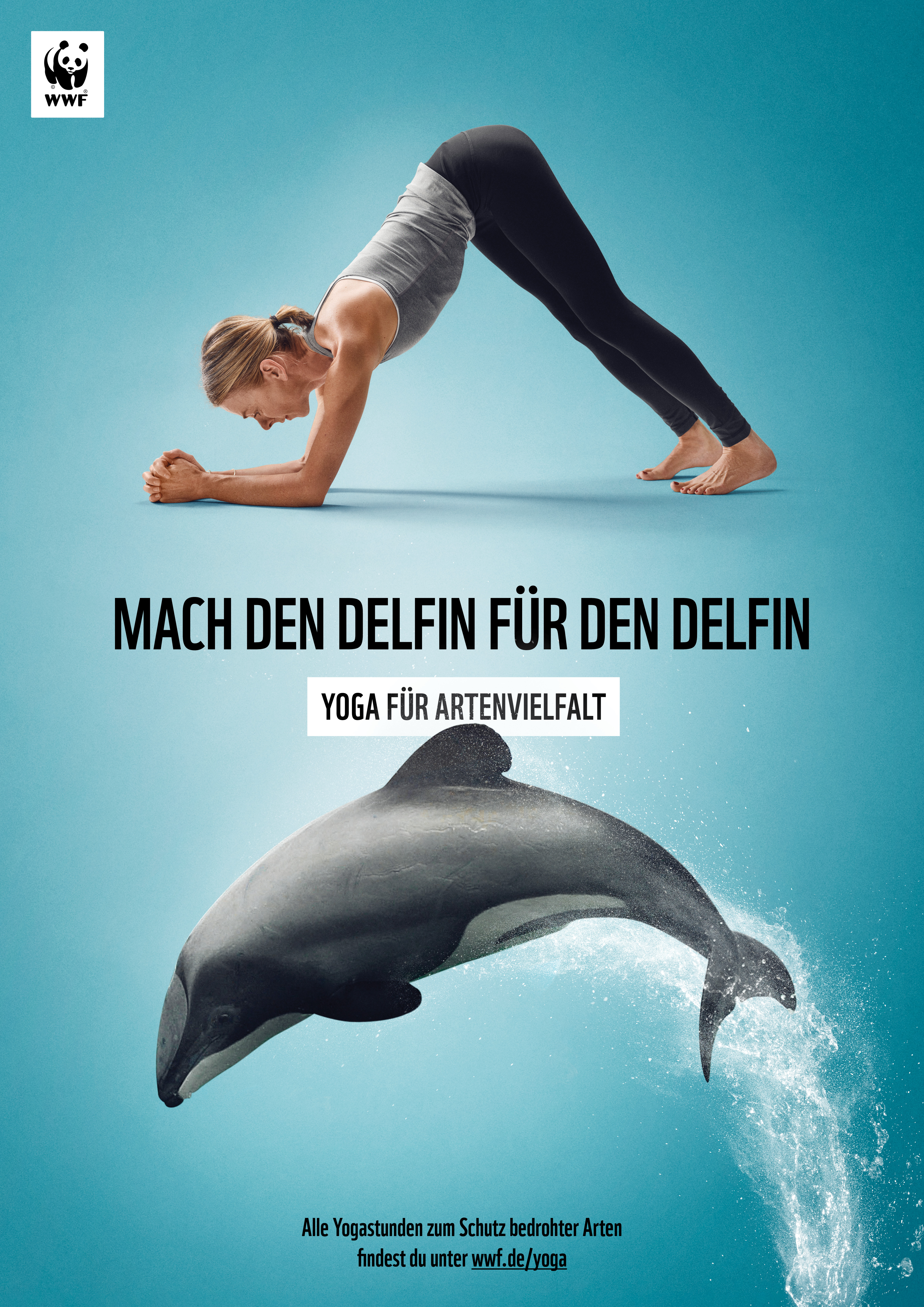 WWF Yoga für Artenvielfalt Maui Delfin